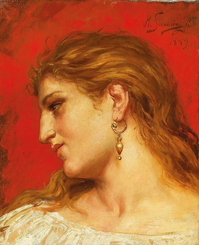 Henryk Siemiradzki - Frine alle feste di Poseidone a Eleusi, studio